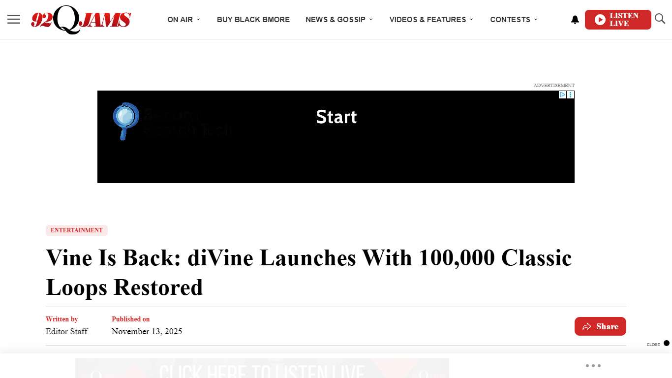 Vine Is Back: diVine Launches With 100,000 Classic Loops Restored